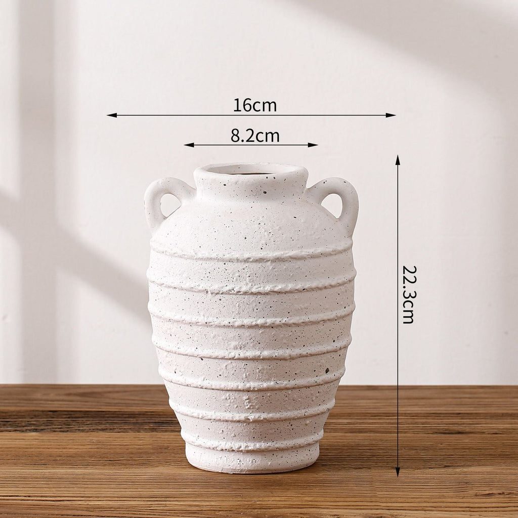 Decorative Ceramic Vase White Blackgold | Kelmera