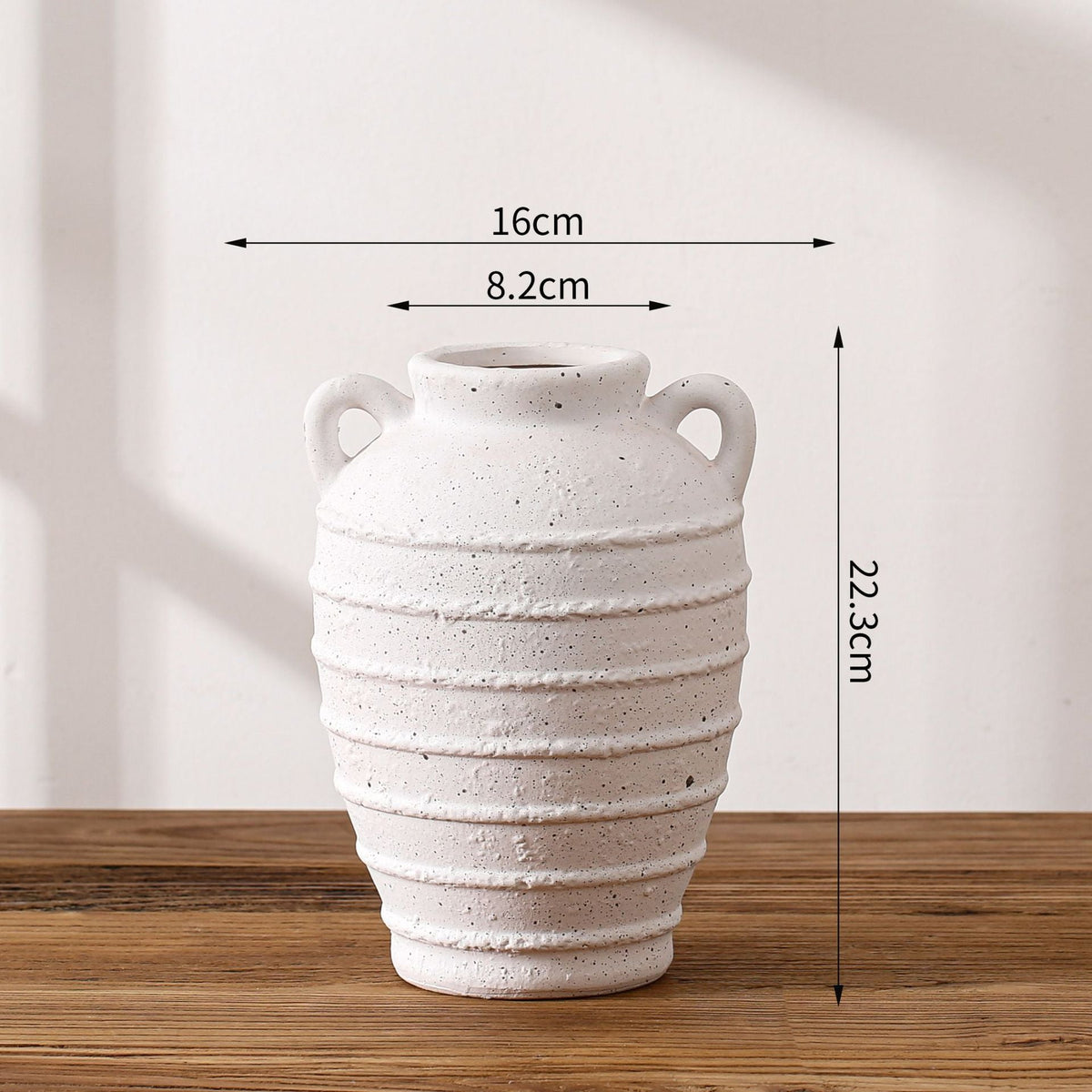 Decorative Ceramic Vase White Blackgold | Kelmera