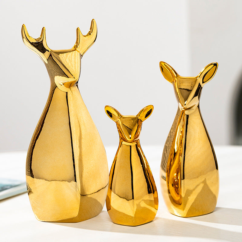 Decorative Ceramic Vase White Gold | Kelmera