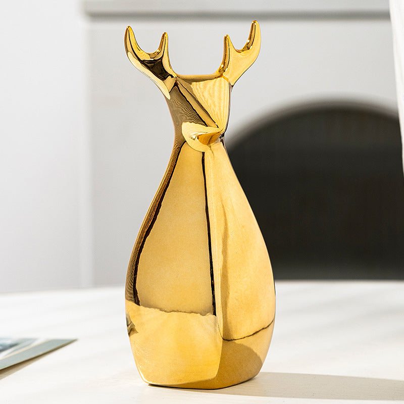 Decorative Ceramic Vase White Gold | Kelmera