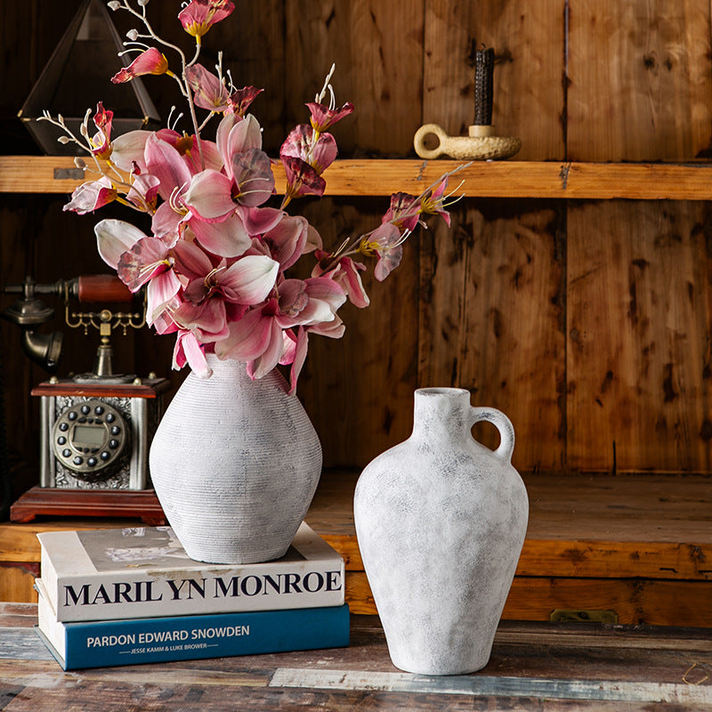 Decorative Ceramic Vase White Show Details Black | Kelmera