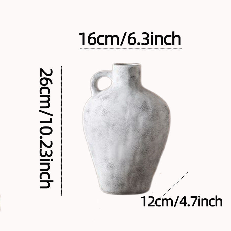 Decorative Ceramic Vase White Show Details Black | Kelmera