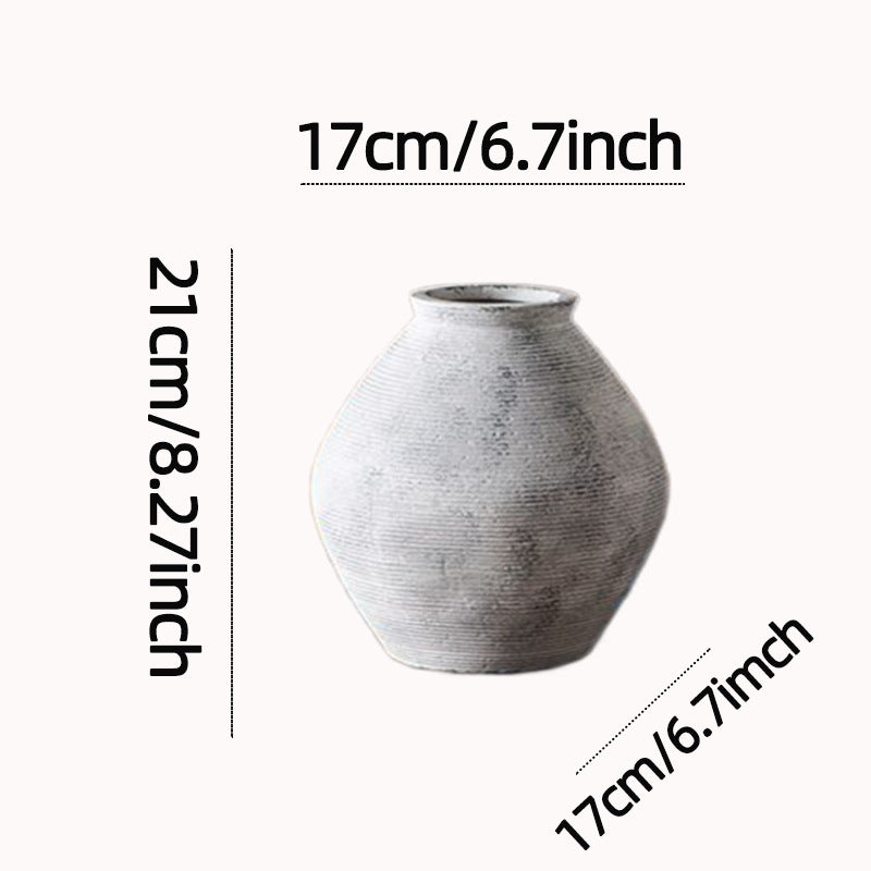 Decorative Ceramic Vase White Show Details Black | Kelmera