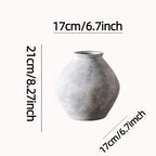 Decorative Ceramic Vase White Show Details Black | Kelmera