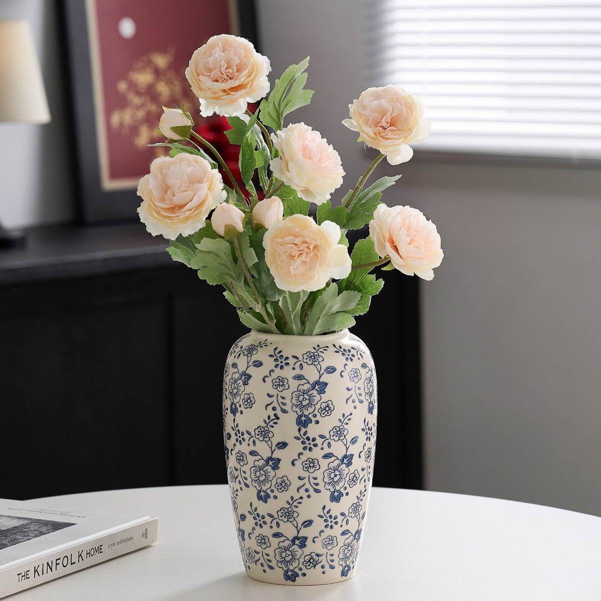 Decorative Ceramic Vase with Floral Pattern | Kelmera