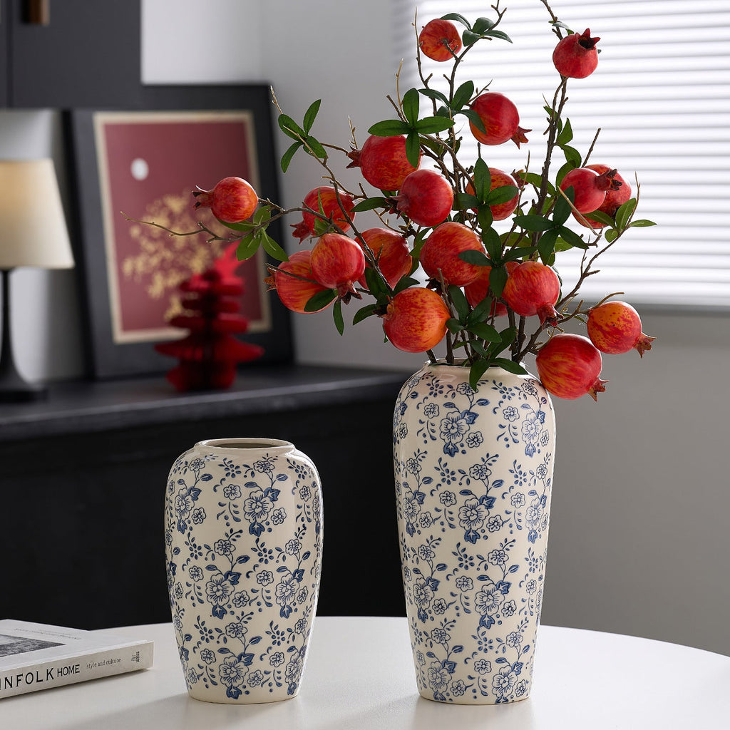 Decorative Ceramic Vase with Floral Pattern | Kelmera