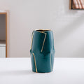 Decorative Ceramic Vase with Golden Accents | Kelmera