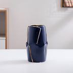 Decorative Ceramic Vase with Golden Accents | Kelmera