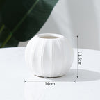 Decorative Ceramic Vase with Modern Ribbed Design | Kelmera