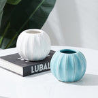 Decorative Ceramic Vase with Modern Ribbed Design | Kelmera