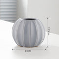 Decorative Ceramic Vase with Modern Ribbed Design | Kelmera