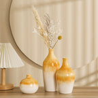 Decorative Ceramic Vase Yellow | Kelmera