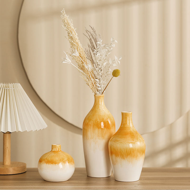 Decorative Ceramic Vase Yellow | Kelmera