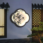 Decorative Cloud-Shaped LED Wall Lamp with Bamboo Silhouette | Kelmera