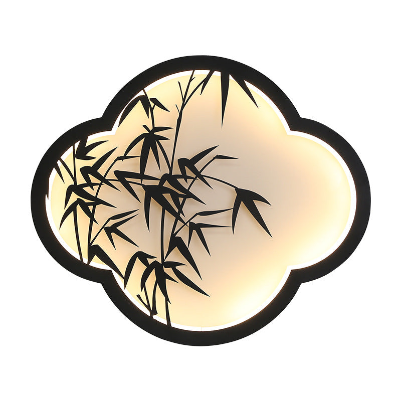 Decorative Cloud-Shaped LED Wall Lamp with Bamboo Silhouette | Kelmera