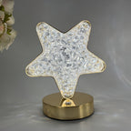 Decorative Crystal-Textured Oval LED Table Lamp with Dimmable Touch Base | Kelmera