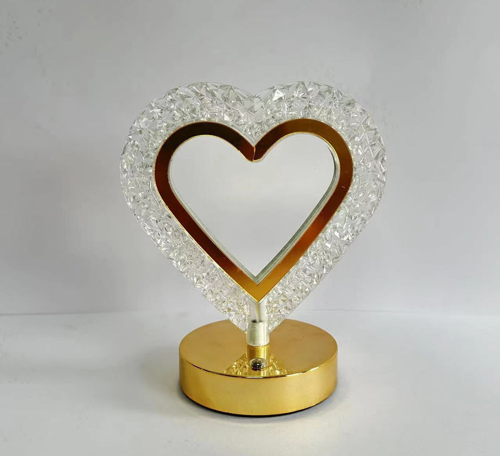 Decorative Crystal-Textured Oval LED Table Lamp with Dimmable Touch Base | Kelmera