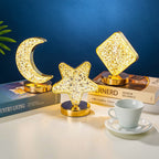 Decorative Crystal-Textured Oval LED Table Lamp with Dimmable Touch Base | Kelmera
