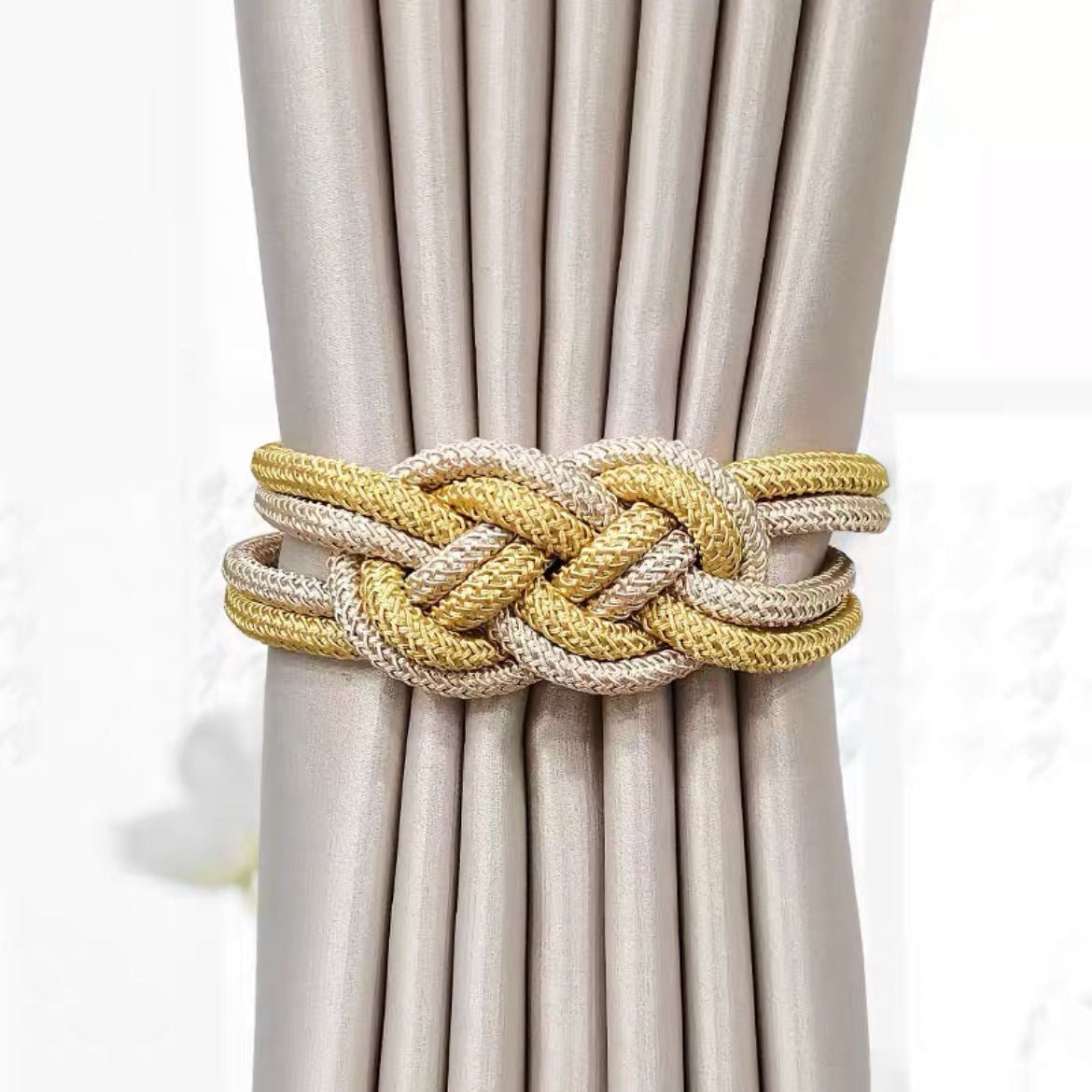 Decorative Curtain Tieback with Braided Design | Kelmera