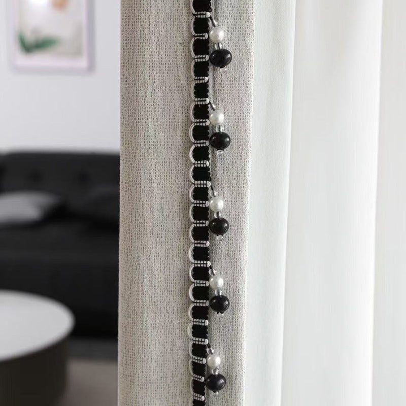 Decorative Curtain Trim Black White | Kelmera