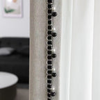 Decorative Curtain Trim Black White | Kelmera