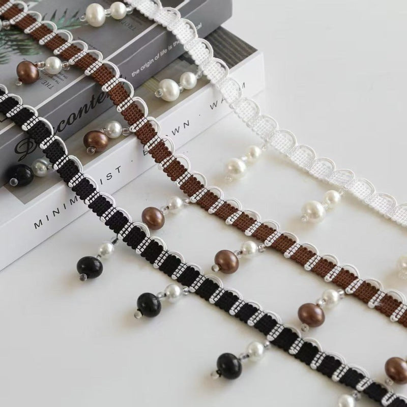 Decorative Curtain Trim Black White | Kelmera