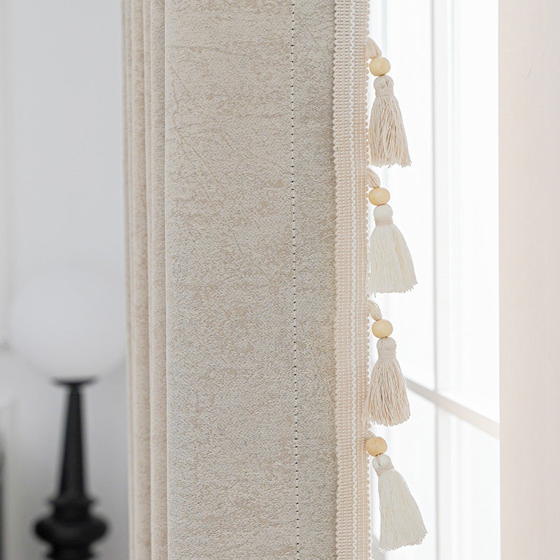 Decorative Curtain with Tassel Trim | Kelmera