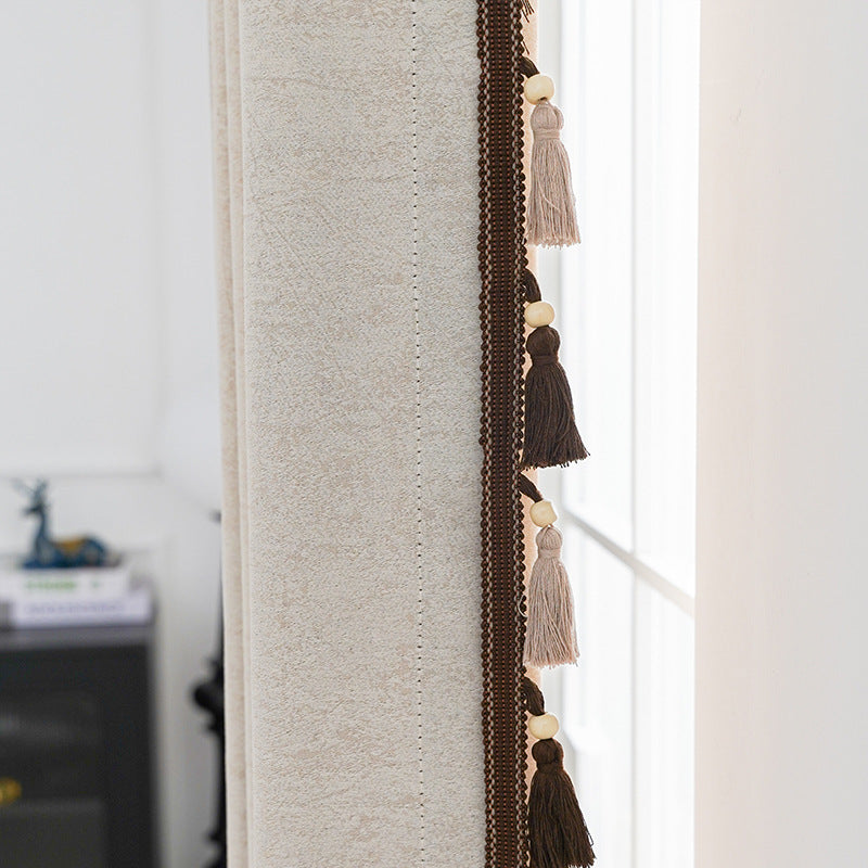 Decorative Curtain with Tassel Trim | Kelmera