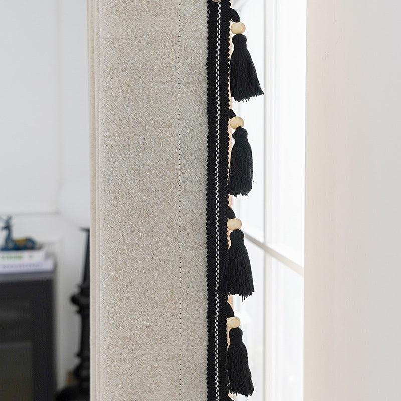 Decorative Curtain with Tassel Trim | Kelmera