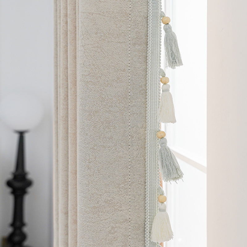 Decorative Curtain with Tassel Trim | Kelmera