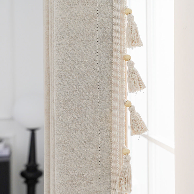 Decorative Curtain with Tassel Trim | Kelmera