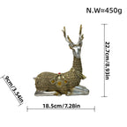 Decorative Deer Figurine with Glitter Details | Kelmera