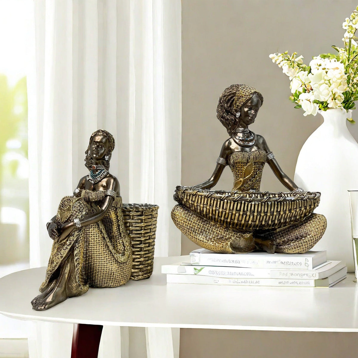 Decorative Deer Figurine with Glitter Details | Kelmera