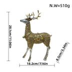 Decorative Deer Figurine with Glitter Details | Kelmera
