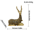 Decorative Deer Figurine with Glitter Details | Kelmera
