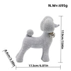 Decorative Dog Sculpture Silver Black | Kelmera