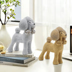 Decorative Dog Sculpture Silver Black | Kelmera