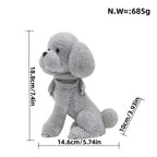 Decorative Dog Sculpture Silver Black | Kelmera