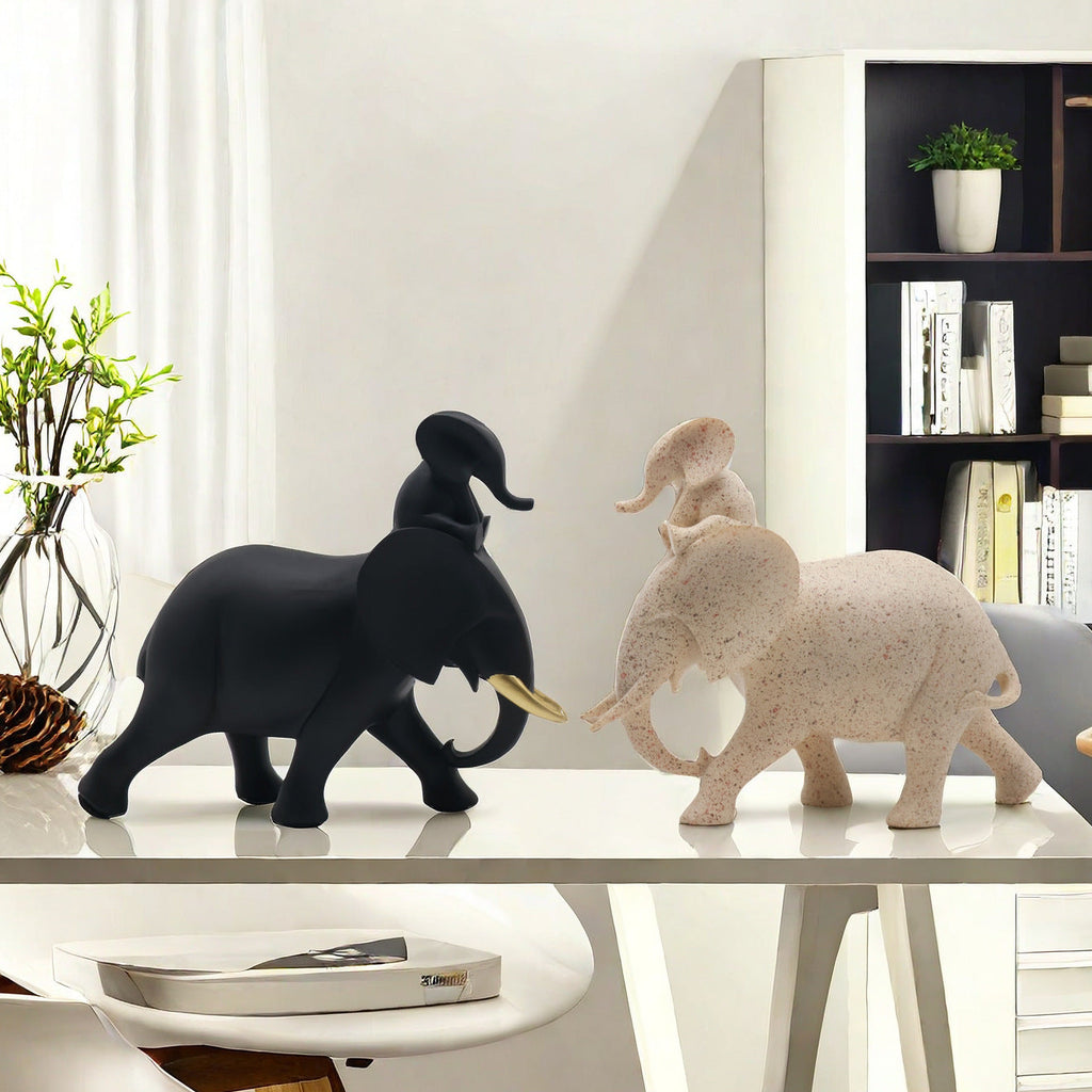 Decorative Elephant Family Sculpture | Kelmera