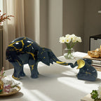 Decorative Elephant Figurine Soft Textile Ceramic | Kelmera