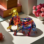 Decorative Elephant Figurine Soft Textile Ceramic | Kelmera