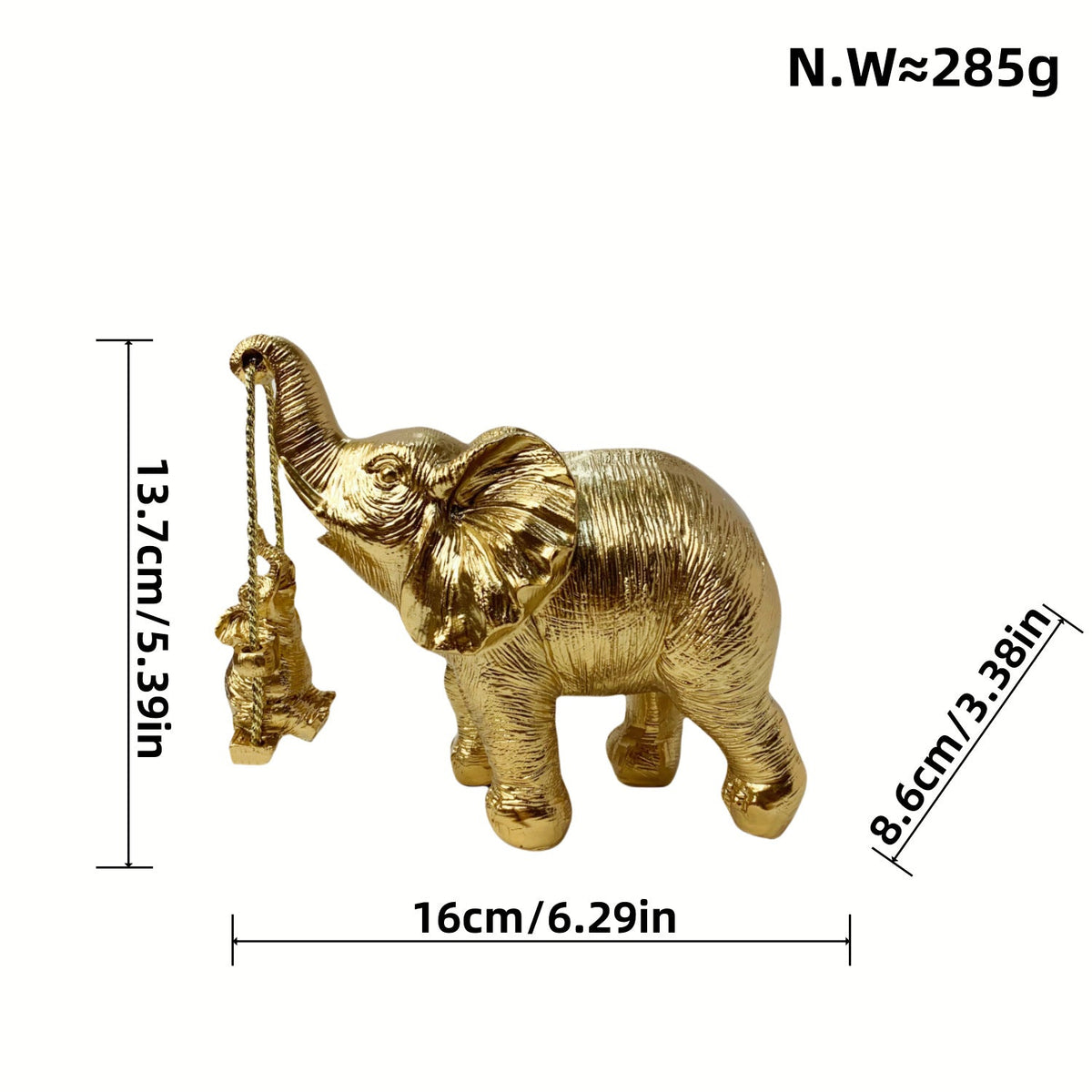 Decorative Elephant Figurine with Child | Kelmera