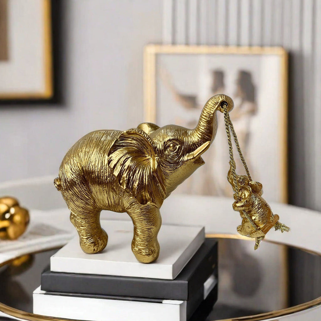 Decorative Elephant Figurine with Child | Kelmera