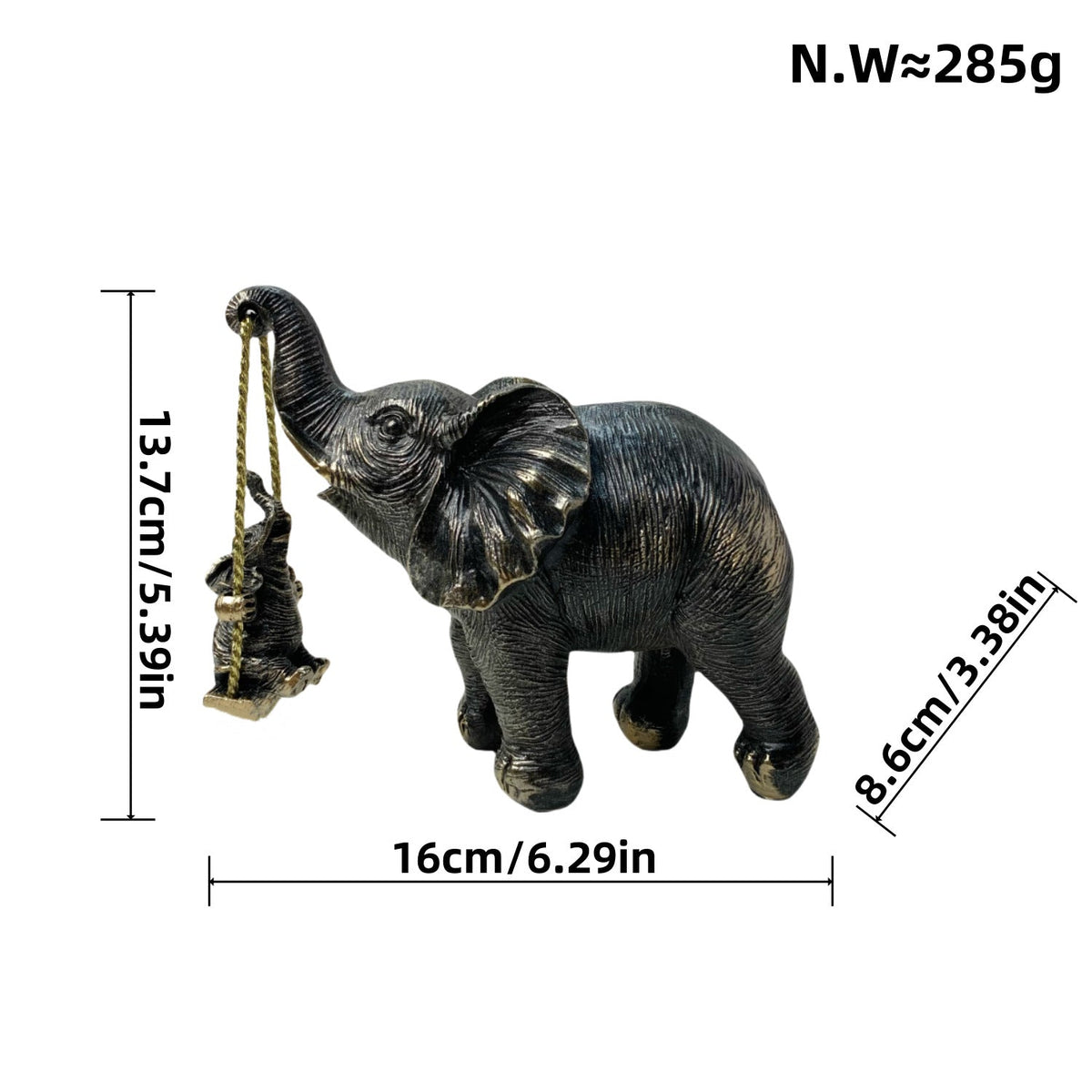 Decorative Elephant Gold | Kelmera