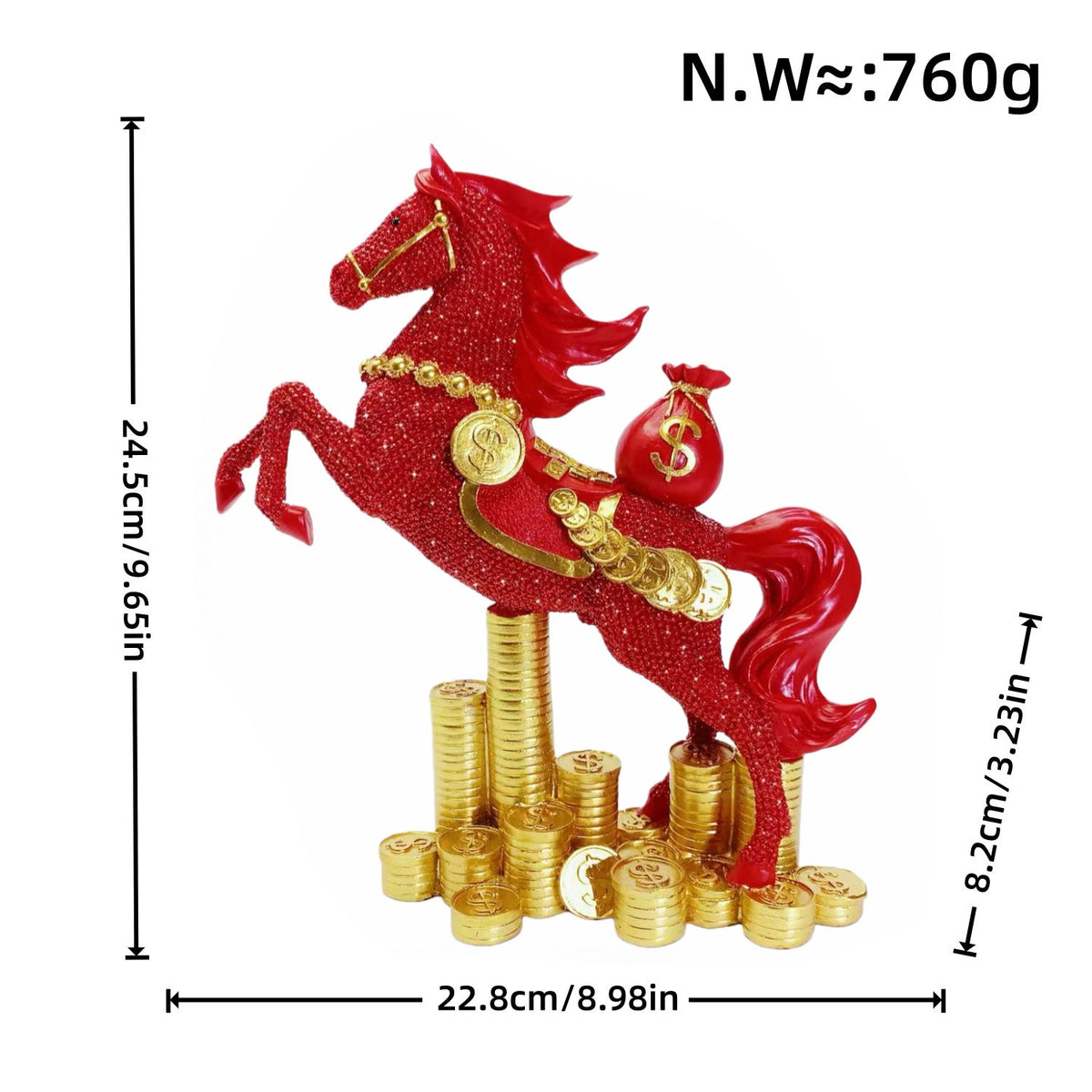 Decorative Figure Red Gold | Kelmera