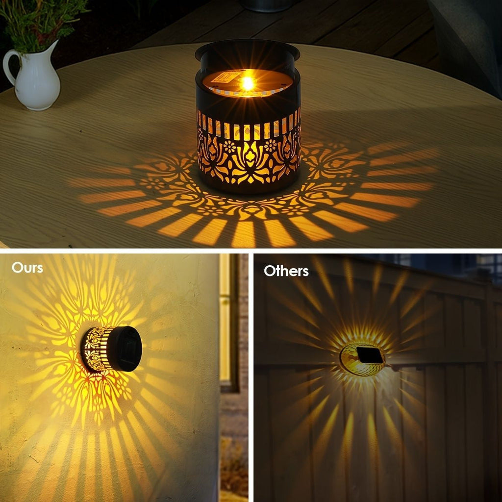 Decorative Filigree Metal Tealight Lantern with Reflective Inner Lining | Kelmera