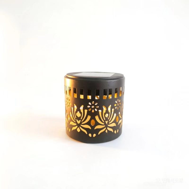 Decorative Filigree Metal Tealight Lantern with Reflective Inner Lining | Kelmera