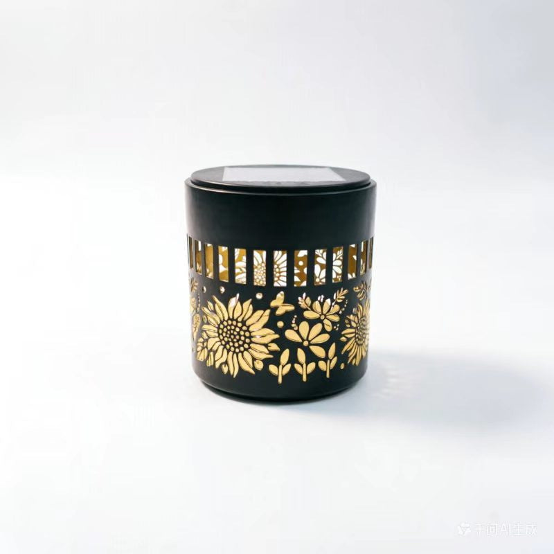 Decorative Filigree Metal Tealight Lantern with Reflective Inner Lining | Kelmera
