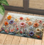 Decorative Floral Area Mat Non Slip | Kelmera
