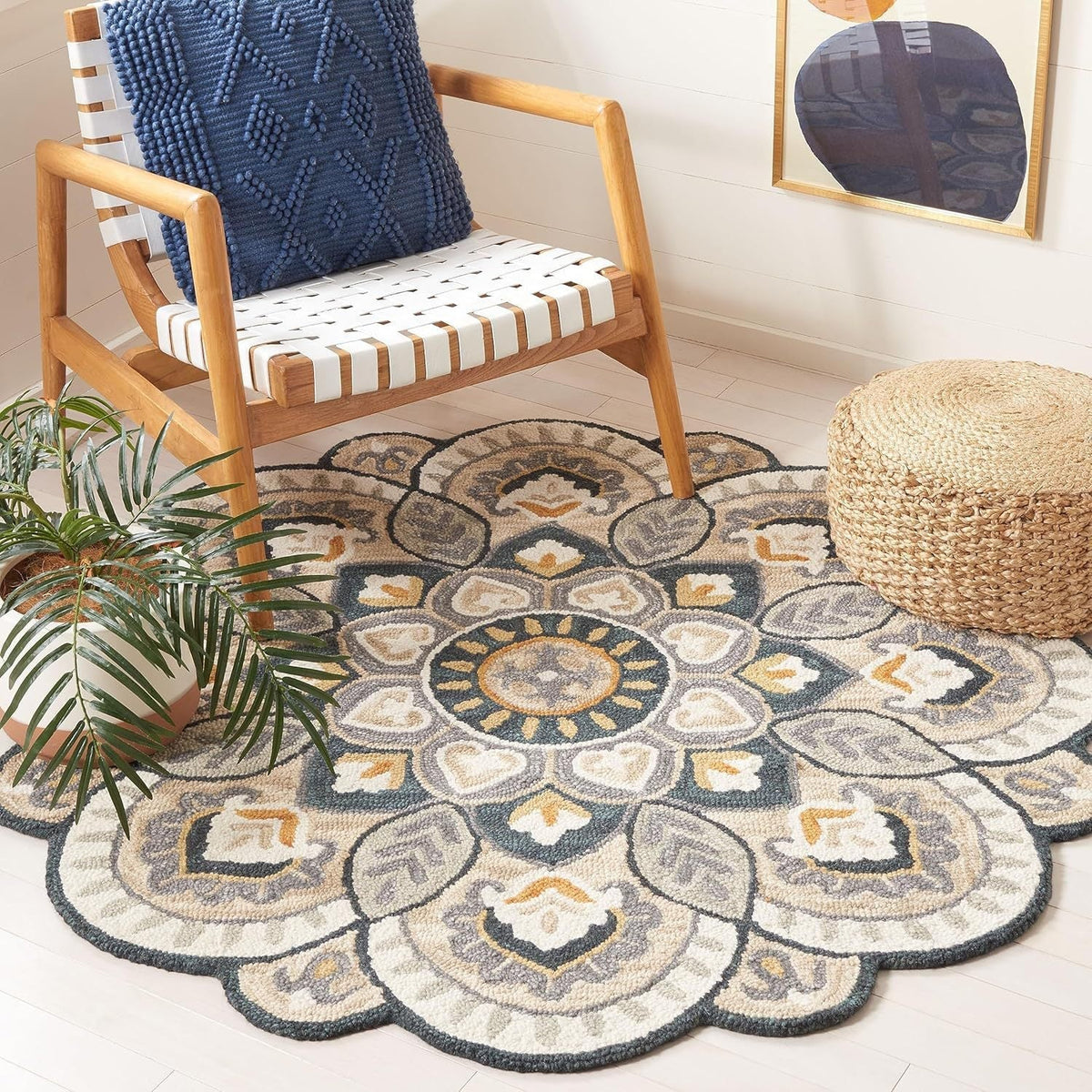 Decorative Floral Area Rug | Kelmera